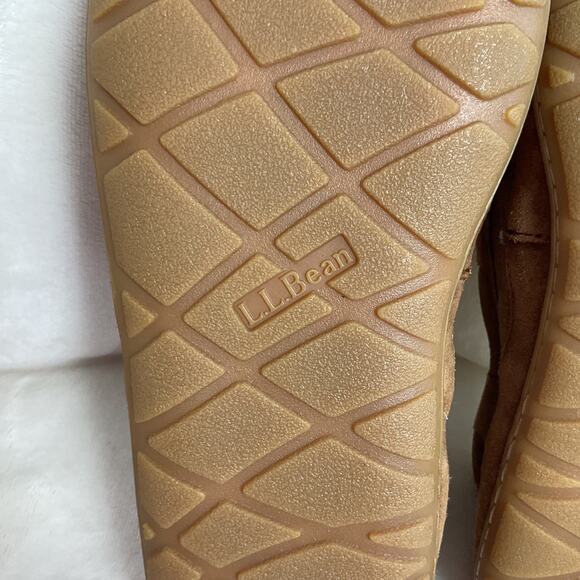 L.L. Bean Brown Shearling Lined Loafers main image 4
